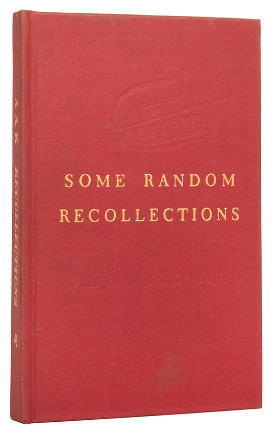 First edition of Alfred A. Knopf's Some Random Recollections, inscribed by the author to Paul and Pauline Gallico.