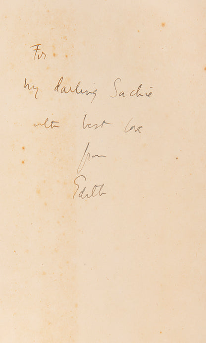 Presentation copy of the second edition of Edith Sitwell's Canticle of the Rose, inscribed to Sacheverell Sitwell.