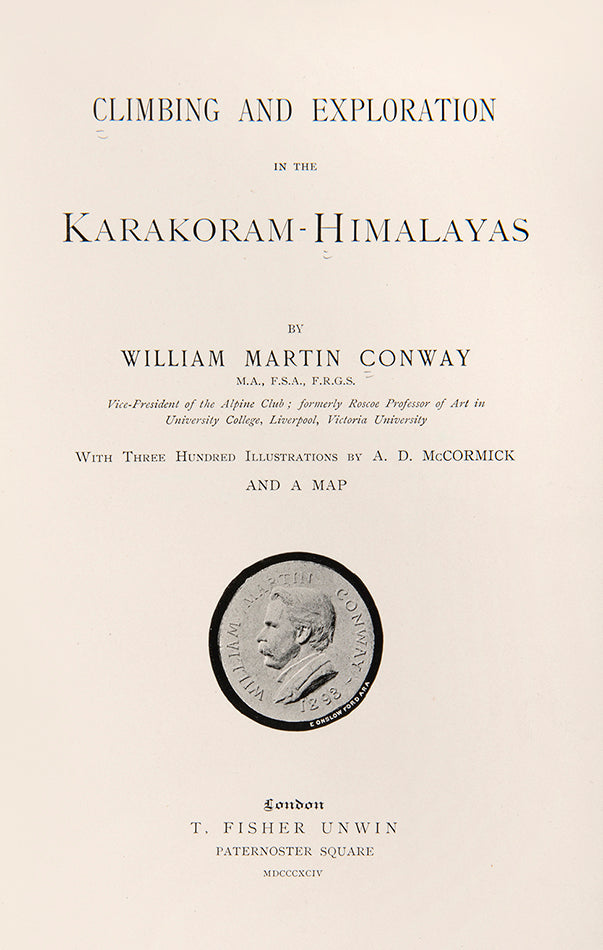 This was the first major attempt to explore the Karakoram. The six-man expedition ascended the Hispar Glacier and the Biafo and the Baltoro