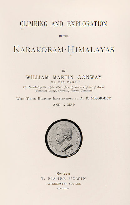 This was the first major attempt to explore the Karakoram. The six-man expedition ascended the Hispar Glacier and the Biafo and the Baltoro