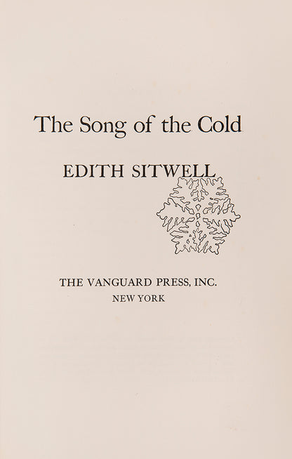 First US edition of Edith Sitwell's Song of the Cold.