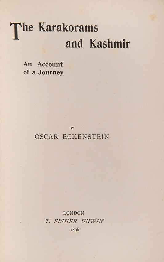 Scarce personal reminiscences of Conway's 1892 Karakoram expedition.