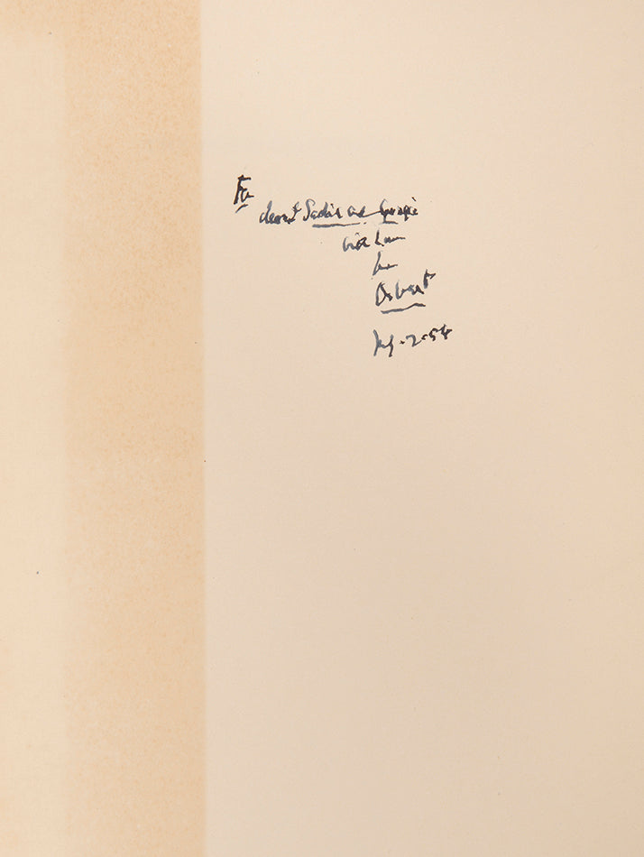 Presentation copy of the first edition of Osbert Sitwell's Four Continents, inscribed to Sacheverell and Georgia Sitwell.