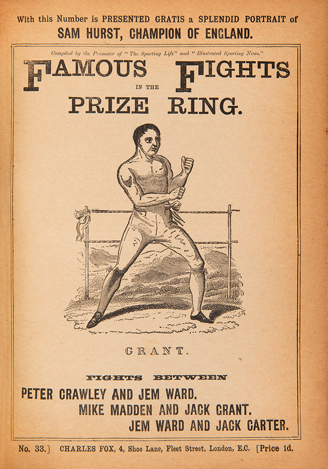 Publisher's complete grouping of 36 issues of Famous Fights in the Prize Ring, this very obscure bare-knuckle boxing history<br />