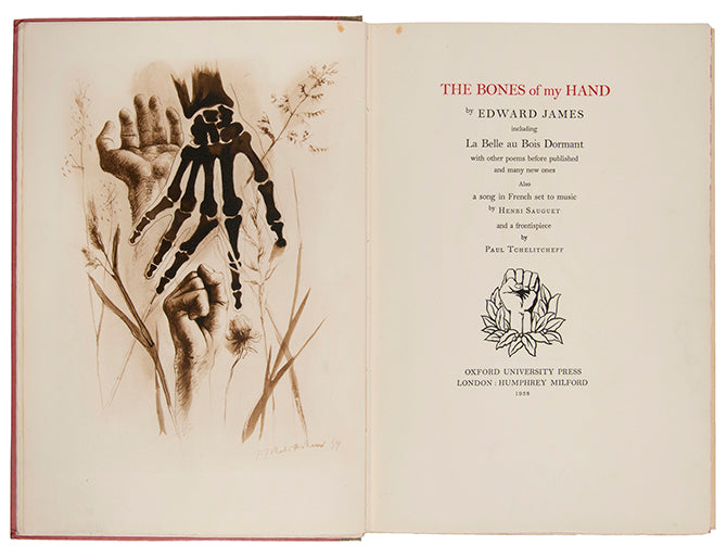 Presentation copy of The Bones of My Hand by Edward James, inscribed by the author to William Grant Sherry.
