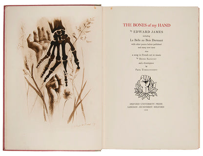 Presentation copy of The Bones of My Hand by Edward James, inscribed by the author to William Grant Sherry.