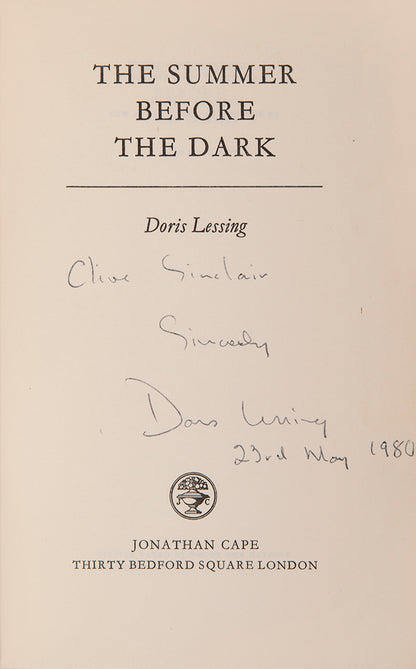 First edition, first impression of The Summer before the Dark, inscribed by the author.