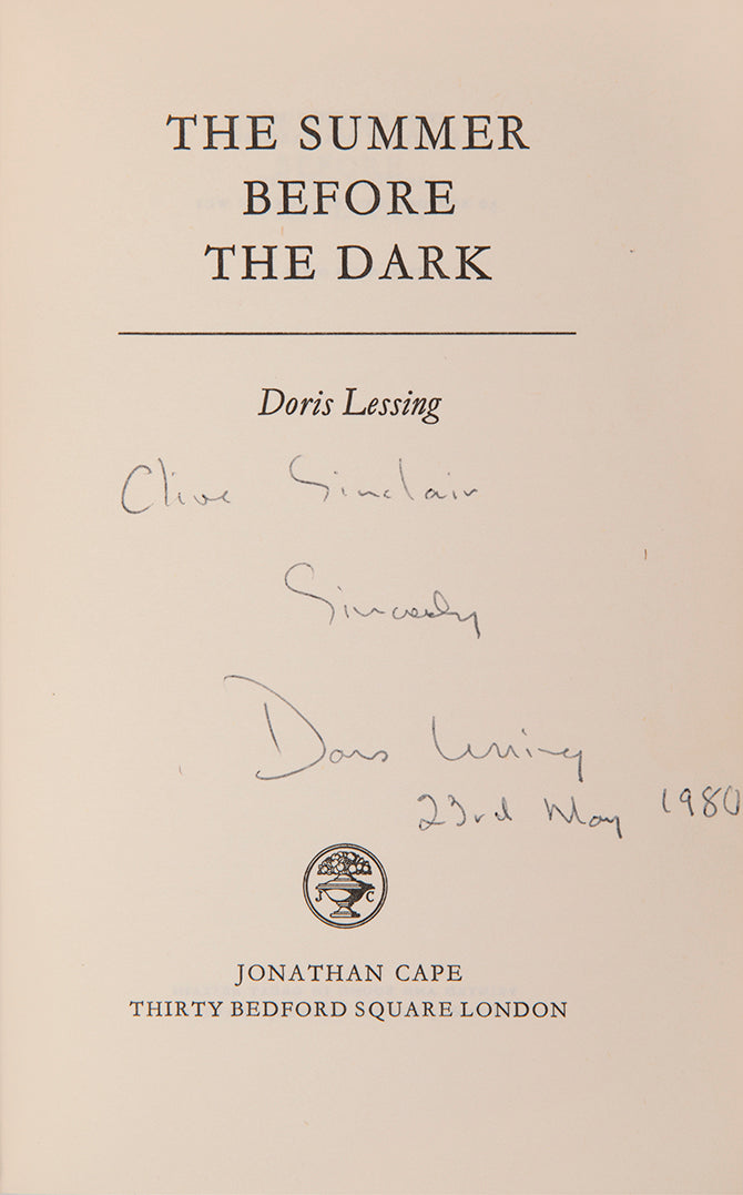 First edition, first impression of The Summer before the Dark, inscribed by the author.