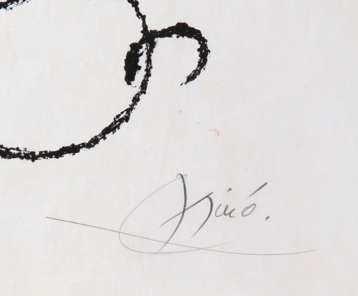 Joan Miro, One Plate, from Ubu au Baleares, 1971, on Japon nacre paper, signed, printed by Mourlot