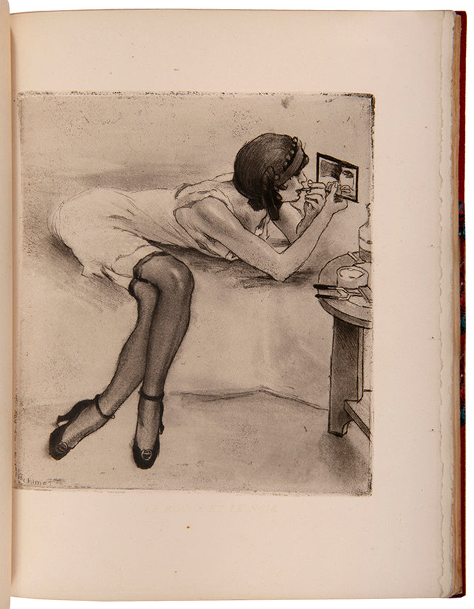 Presentation copy of the limited edition of René Baudu's Les Après-Midi de Montmartre, illustrated by Edouard Chimot.