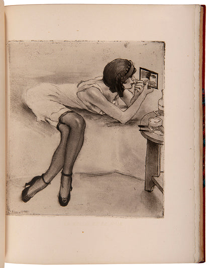 Presentation copy of the limited edition of René Baudu's Les Après-Midi de Montmartre, illustrated by Edouard Chimot.