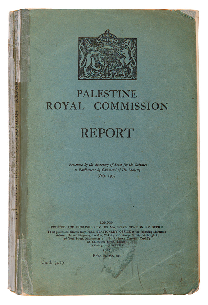 PEEL Commission, Palestine Royal Commission Report and White Paper, 1937