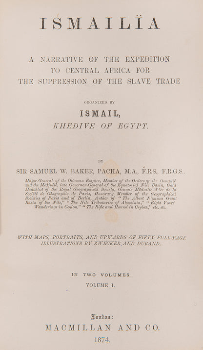 Baker's duties included annexing the equatorial Nile basin, and establishing Egyptian authority over the region south of Gondokoro, 