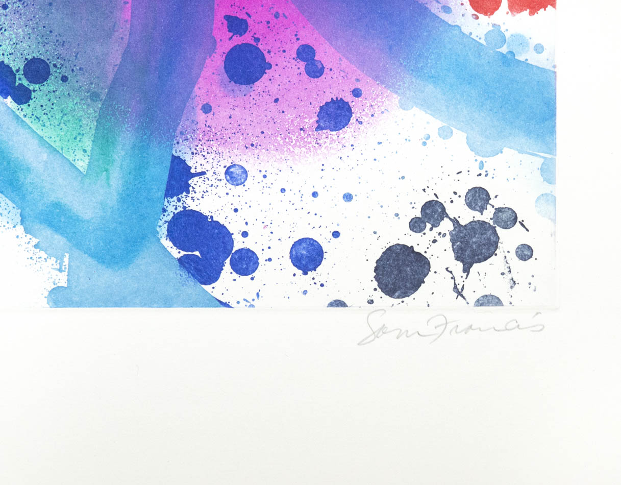 Sam Francis, Trietto 4 SFE 077 RC, Aquatint in colours, 1991, on Fabriano paper, signed, one of 14 Artist's Proofs in Roman Numerals