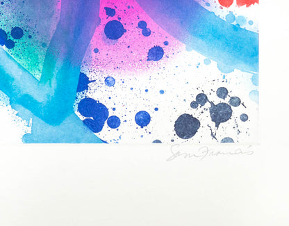 Sam Francis, Trietto 4 SFE 077 RC, Aquatint in colours, 1991, on Fabriano paper, signed, one of 14 Artist's Proofs in Roman Numerals