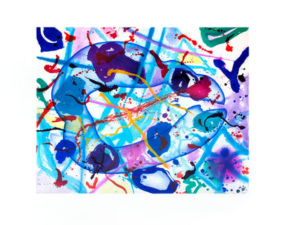 Sam Francis, Trietto 4 SFE 077 RC, Aquatint in colours, 1991, on Fabriano paper, signed, one of 14 Artist's Proofs in Roman Numerals