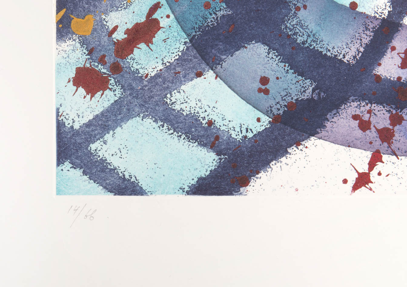 Sam Francis, Trietto 3 SFE 076 RC, aquatint in colours, 1991, on Fabriano paper, signed, from edition of 66, published by2RC Edizioni Arte