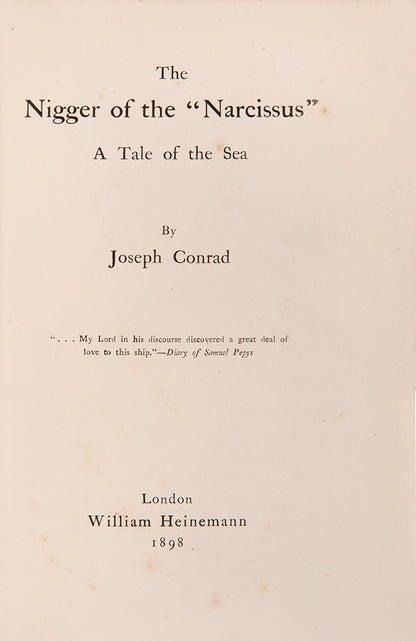 Dated 1898, the novel was actually issued December 2, 1897, in an edition of 1,500 copies; the advertisements at the rear are dated 1897