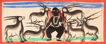 16 leaves from a Jain Heaven and Hell series painted on paper, from Gujarat late eighteenth century.