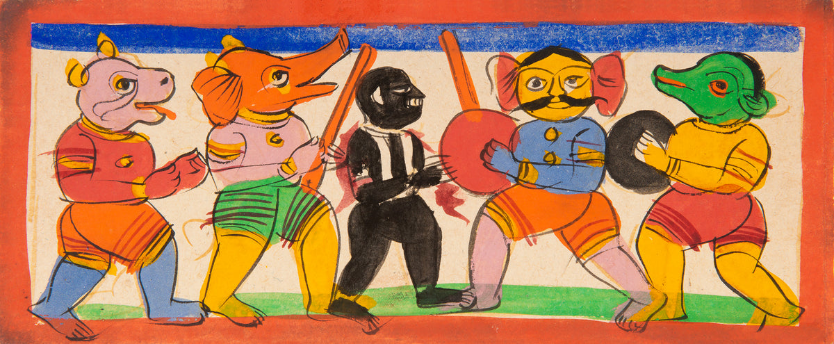 16 leaves from a Jain Heaven and Hell series painted on paper, from Gujarat late eighteenth century.