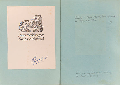 The Singing Head by W.B. Yeats, privately printed and signed by the author Frederic Prokosch.