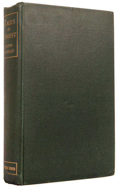 First edition of Tales of Unrest by Joseph Conrad, the author's third publication, publisehd in London in 1898.