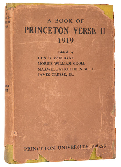 A publisher's presentation copy of the first edition of A Book of Princeton Verson II, including work by F. Scott Fitzgerald.