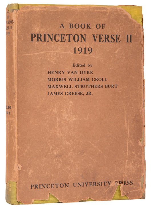 A publisher's presentation copy of the first edition of A Book of Princeton Verson II, including work by F. Scott Fitzgerald.