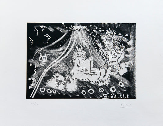 Pablo Picasso, plate 4 from Le Cocu Magnifique, 1968, etching, signed by the artist, from the edition of 30, on Richard de Bas wove paper
