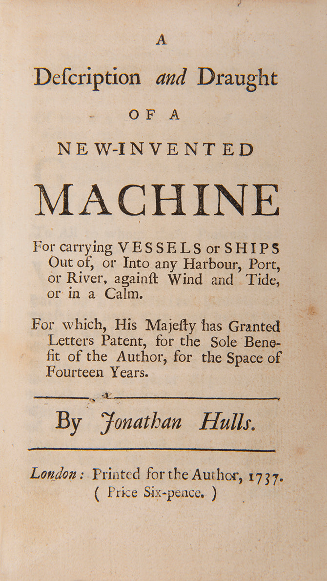 First edition of the first book on steam navigation.