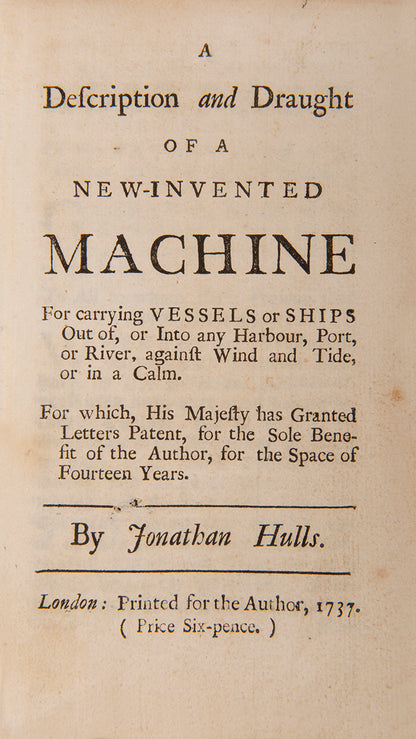 First edition of the first book on steam navigation.