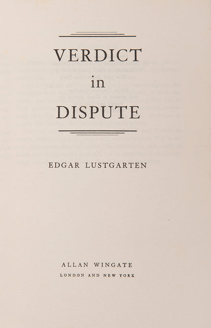 Verdict in Dispute.