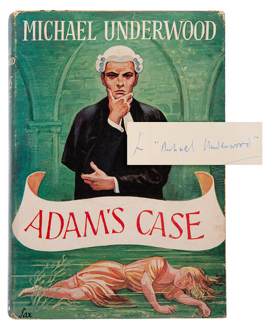 A first edition of Adam's Case by Michael Underwood, presented by the author to the poet Dame Edith Sitwell.