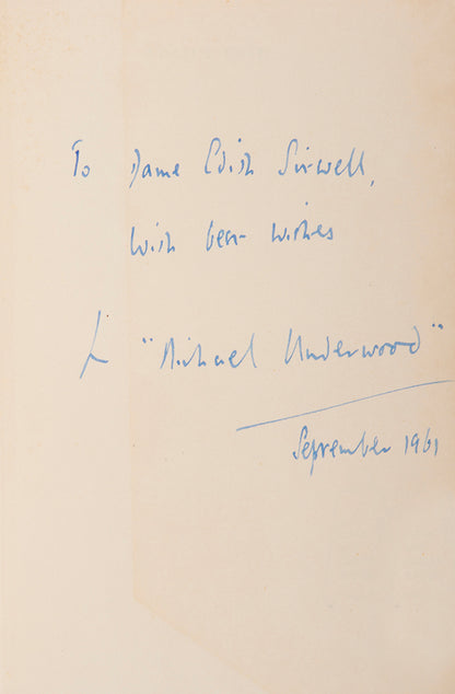 A first edition of Adam's Case by Michael Underwood, presented by the author to the poet Dame Edith Sitwell.
