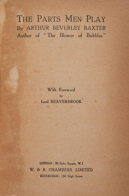 A fine presentation copy of this scarce Canadian work, inscribed by the author on the front free endpaper.