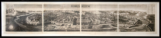 An exceptionally fine impression of Hollar's panorama of Jerusalem.