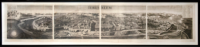An exceptionally fine impression of Hollar's panorama of Jerusalem.