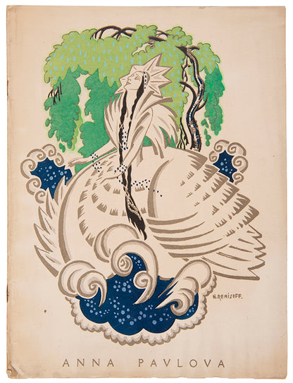 A scarce souvenir programme for a charity performance held by Pavlova for the benefit of Russian refugees and victims of WWI.