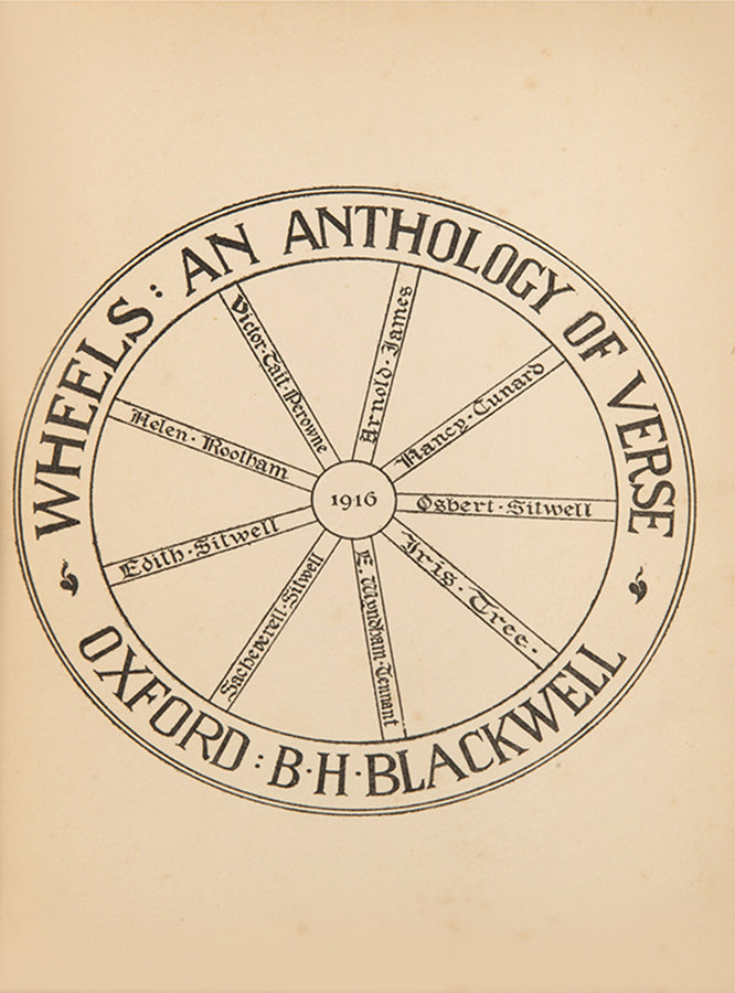 A fine set of all six issues of Wheels. An Anthology of Verse, edited by Edith Sitwell, from the library of the poet and bookseller Harold Munro.