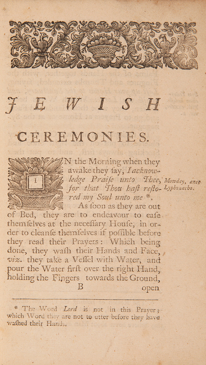 The earliest translation to English of the Jewish Prayer-book.