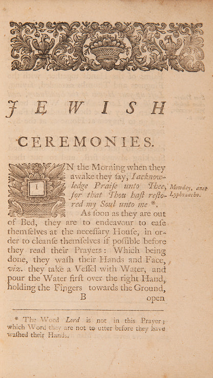 The earliest translation to English of the Jewish Prayer-book.