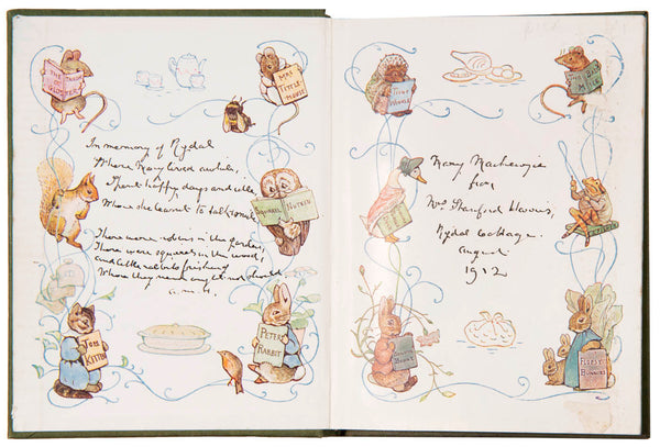 The Tale of Jemima Puddle-Duck by Beatrix Potter with a fine provenance.