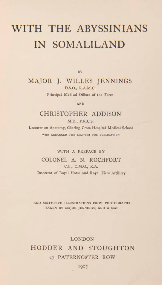 Jennings gives an account of the British expedition against Mohamed Abdille Hassan known as the 'Mad Mullah', as well containing much on local customs