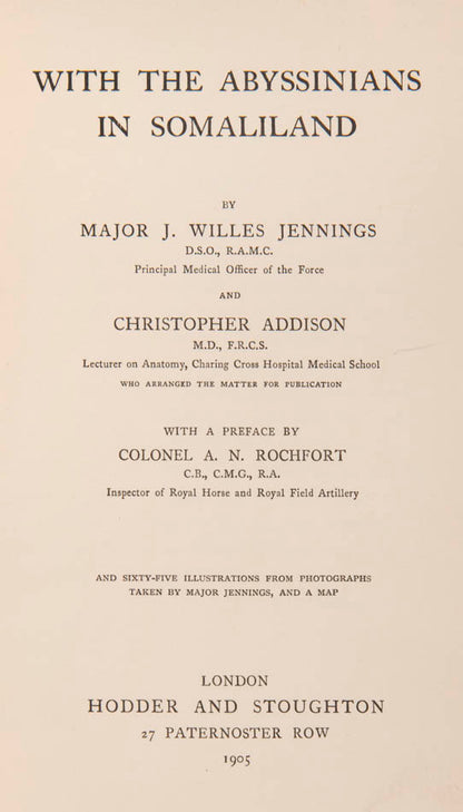 Jennings gives an account of the British expedition against Mohamed Abdille Hassan known as the 'Mad Mullah', as well containing much on local customs