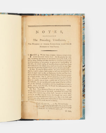 Combined Ashkenazic and Sephardic Haggadah published by David Levi, one of the pioneers of Jewish printing in London.