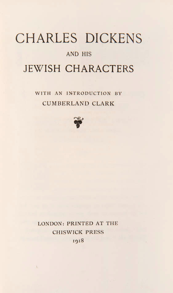 Autograph correspondence between Charles Dickens and Eliza Davis, concerning the Jewish characters in his novels.