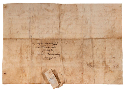 A late 13th-century gift of land from Henry de Waldegrave to his brother Walter, with clause exlcuding its future alienation to religious order and Jews.