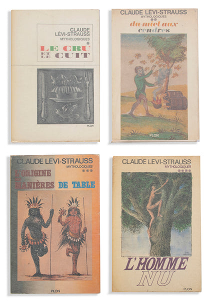 First edition of Mythologiques by Claude Levis-Strauss, inscribed by the author to Georges Th. Guilbaud and Rene Leibowitz.