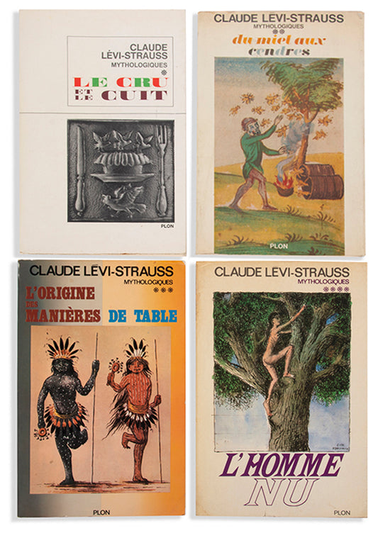 First edition of Mythologiques by Claude Levis-Strauss, inscribed by the author to Georges Th. Guilbaud and Rene Leibowitz.