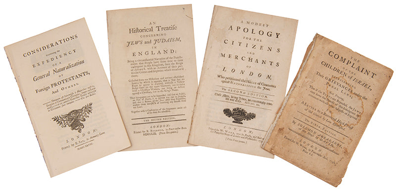 Four political pamphlets published in the context of the Jewish Naturalisation Act of 1753, repealed the following year after 